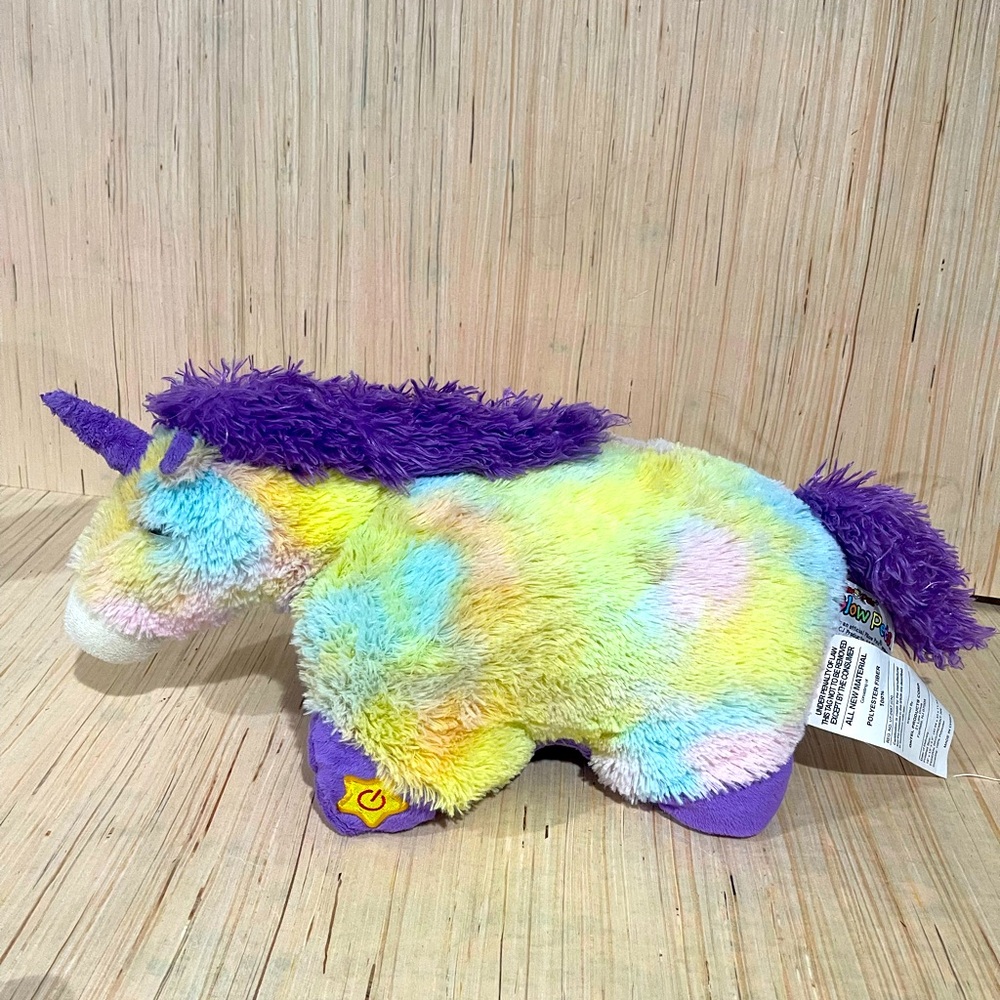 Rainbow Unicorn Pillow Pet Glow